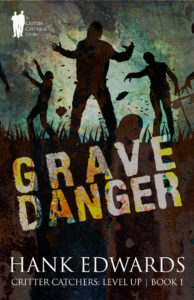 grave danger cover showing zombies in a cemetery with a moody background.
