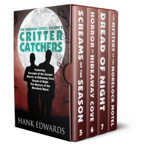 image of a boxed set collection of the last four books of the original Critter Catchers series